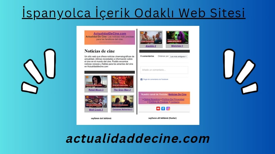 İspanyolca İçerik Odaklı Web Sitesi